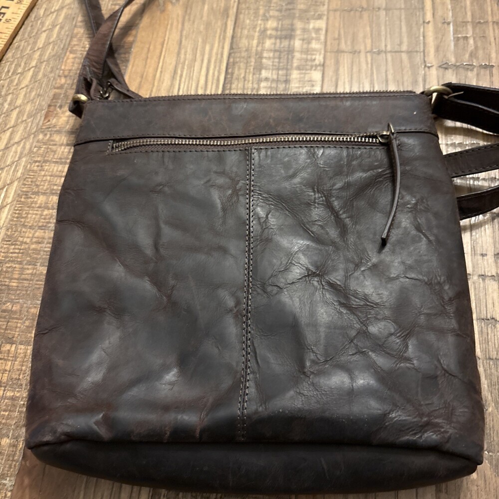 Luxeoria Brown Leather Cross Body Bag - Picture 5 of 8